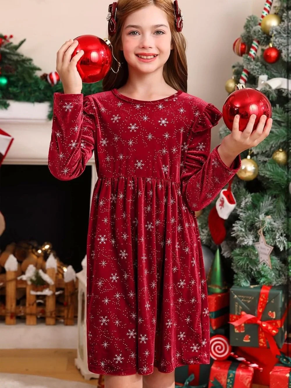 NWT‎ Velvet Snowflake Dress XL L77